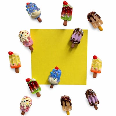 TLVX 12 stuks 3D ijsjes Magneten / Leuke Koelkastmagneten Ice Cream / Sterke Foto Magneet ijslolly / Vrolijke Speel- en Leer Magneetjes / School / Whiteboard / Decoratief / Boodschappenlijst / Notitie / Memo bord / Kantoor / Schoolbord / Magnetisch