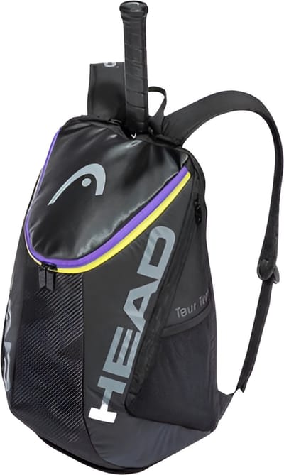 CarryQuest® - Tennistas - Tennis Schoudertas - 2 Rackets + Schoenen + Accessoires - Polyester - Grijs Zwart - Outdoor Fitness Badminton Rugzak - Squash-Tennis-Badminton-Pickleball-Padel