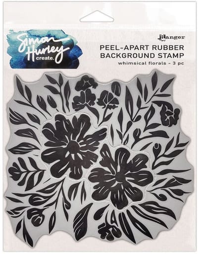 Simon Hurley peel-apart rubber stamp - Whimsical florals