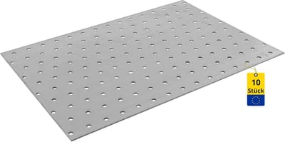 Gatenplaat Bevestiging - Platte Ijzeren Stuk - Dakbinders Montage - Universele Perforatie - 300x200x2mm