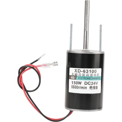 150W Groot Vermogen Hoge Snelheid Borstel DC Motor CWCCW Voor DIY Generator (24V 5500rpm)