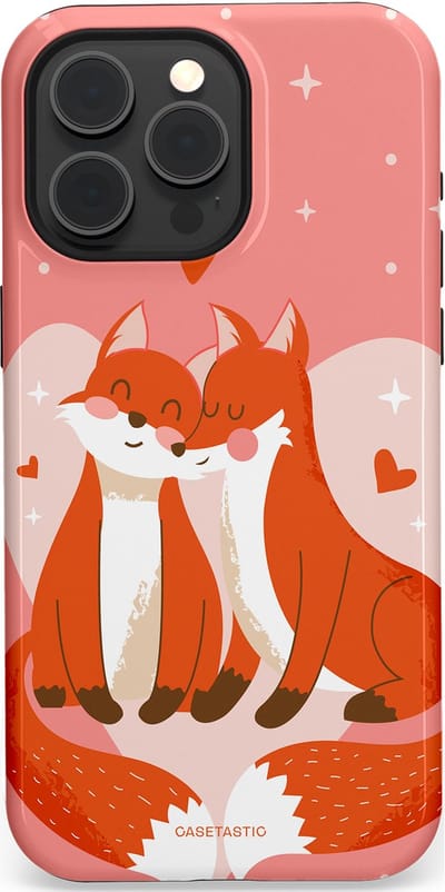 Casetastic Hoesje Geschikt voor Apple iPhone 15 Pro Max Magsafe - Stijlvolle Beschermende Duo-layer Case - Vossenzoen