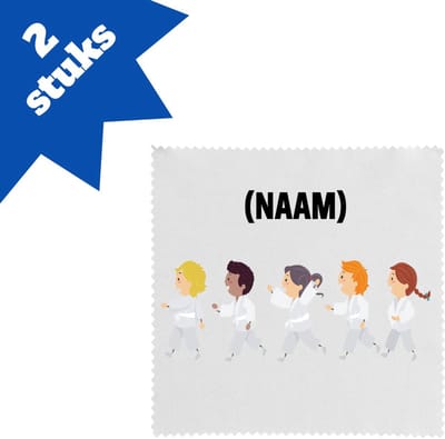 Akyol - karate met eigen naam brillendoekjes - Sport - karateka - sport - 17,8 bij 17,8 cm - 2 stuks