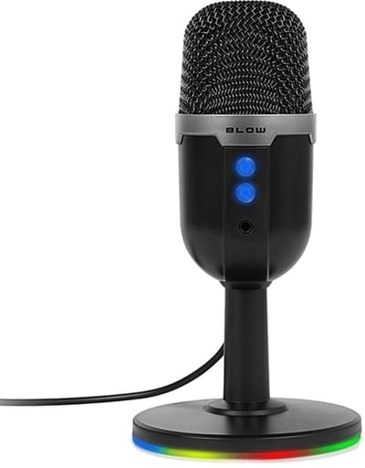 BLOW RGB WAVE USB Microfoon met Standaard - 1.6m Kabel - Voor Gaming & Streaming
