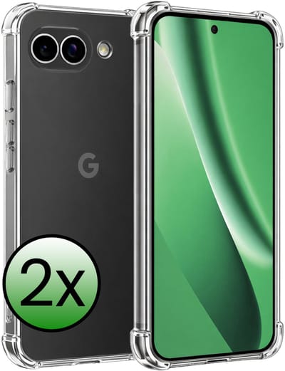 Hoesje 2 Stuks - Geschikt voor Google Pixel 10a - Sterk & Shockproof - Siliconen Case - Back Cover - Telefoon Hoes Shock Proof - Transparant