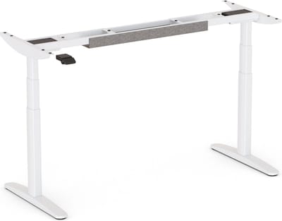 Worktrainer - OvalDesk Wit - Zit sta bureau frame - Hoogte 63,5 - 128,5 cm - Breedte 110 - 190 cm - Elektrisch onderstel - Memory display