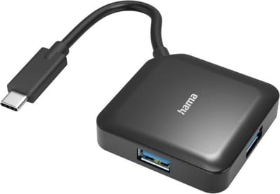 Hama USB-C (USB 3.2 Gen 2) multiport hub 4 poorten Zwart