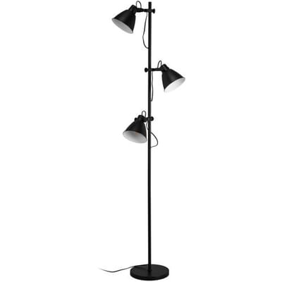 LIVARNO Staande LED-lamp, met 3 lampen, warmwit (zwart)
