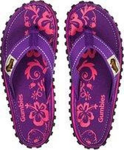 Gumbies Teenslippers | Unisex | Purple Hibiscus | Paars / Roze | Maat 36