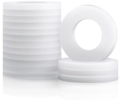 50 stuks kunststof sluitringen M6, DIN 125 nylon sluitringen, platte kunststof schijven, carrosserieringen, afstandschijven met kleine buitendiameter voor schroeven en moeren
