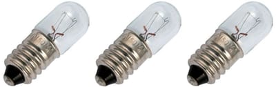 Signaallamp E10 24V 5W - 208 mAh - 3 stuks - T10 Gloeilamp Ø10mm - 28mm - 2500K - Dimbaar