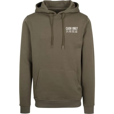 Mister Tee - Cash Only Hoodie/trui - XS - Olijfgroen