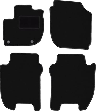 Zwarte veloursmatten voor: Honda Jazz IV hatchback (2015-)