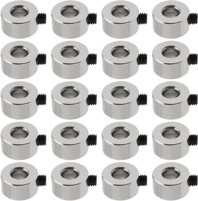 Set van 20 stuks 4mm snelsluitringen van metaal met grubschroef voor automotive, robotica en productieprocessen