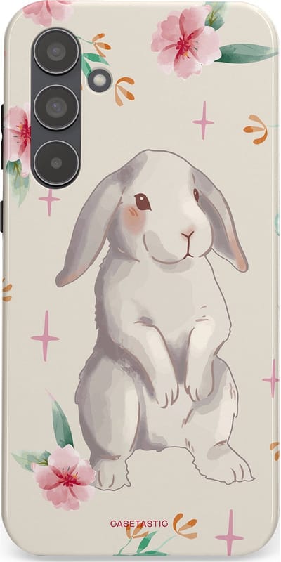 Casetastic Hoesje Geschikt voor Samsung A55 - Stijlvolle Beschermende Duo-layer Case - Klein konijntje