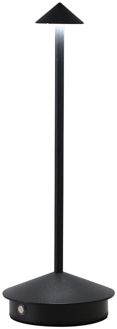 OMNIEXA Tafellamp - Mat Zwart – Dimbaar & Draadloos – 3 Lichtstanden – LED Designlamp met TouchControl – Luxe Tafellamp voor Woonkamer, Horeca of Slaapkamer