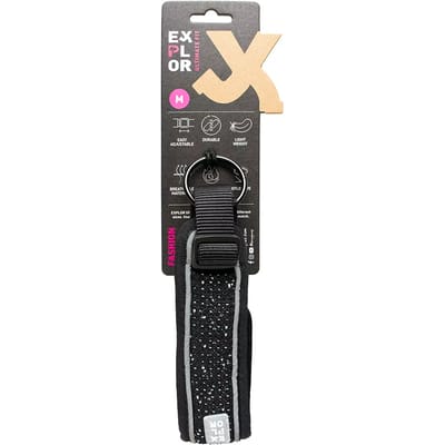 Duvoplus - Halsband Voor Dieren - Hond - Ultimate Fit Control Halsband Fashion S - 34-38cm Granite Black - 1st