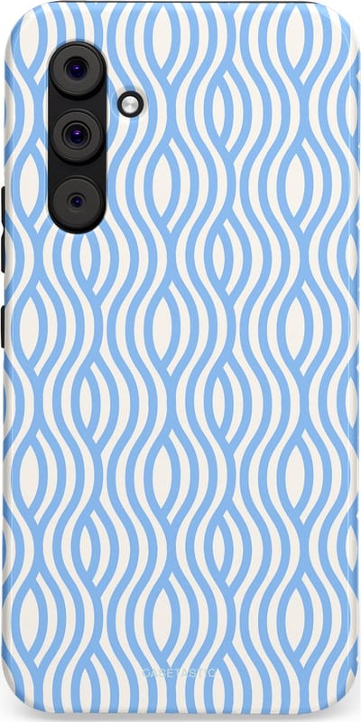 Casetastic Hoesje Geschikt voor Samsung A54 (5G) - Stijlvolle Beschermende Duo-layer Case - Zeegolf Patroon