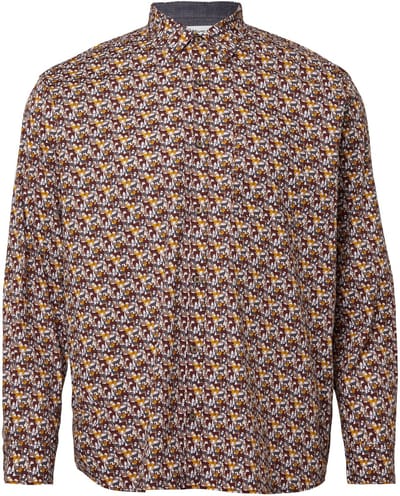 s.Oliver - male - Regular fit: shirt met all-over print en borstzakje