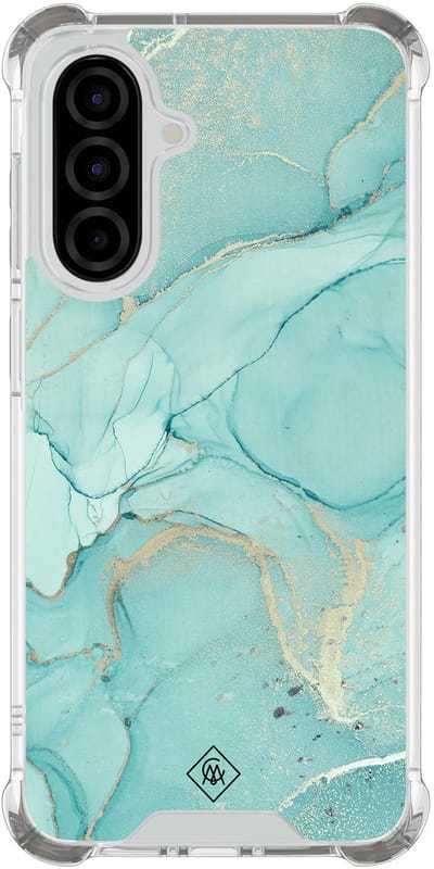 Casimoda® hoesje - Geschikt voor Samsung Galaxy A56 - Marmer mint groen - Shockproof case - Extra sterk - TPU/polycarbonaat - Mint, Transparant