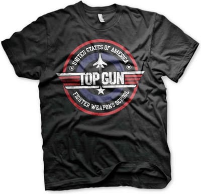 Top Gun T-shirt - Fighter Weapons School - S tot 3XL - voor Mannen - zwart