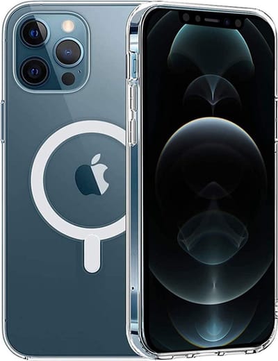Hoesje voor iPhone 13 Pro backcover Shockproof siliconen Transparant met geïntegreerde magnetische cirkel
