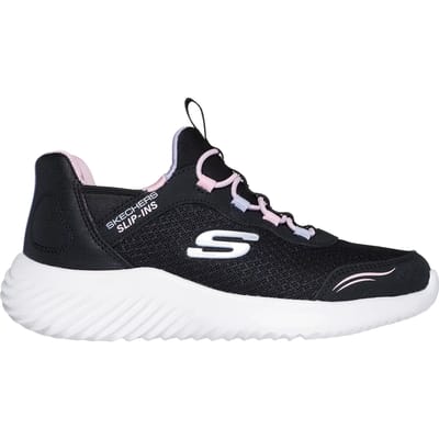 Skechers Slip-Ins Bounder meisjes sneakers zwart - Maat 31 - Extra comfort - Memory Foam