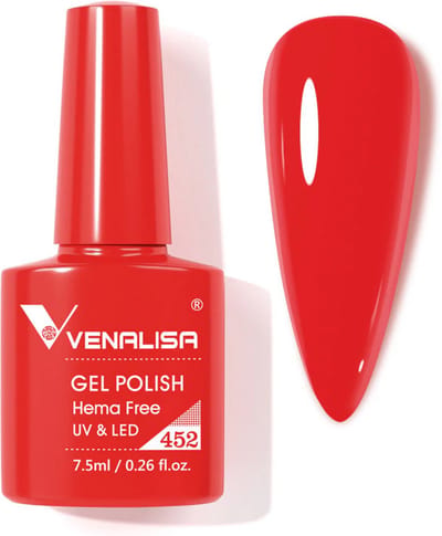 Venalisa UV Gellak Rood - 7.5 ml - Koraal Rode Gellak - Gellac Rood - Gellak Red - Gellak Koraalrood - Gellak Coral - Gellak Koraal - Gellak Kleuren - Venalisa Gellak - Gellak Nagellak