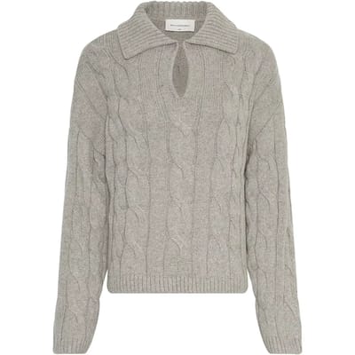 Gebreide pullover met kabelpatroon Model 'Pavana Peony'
