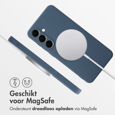 imoshion Hoesje - Geschikt voor Samsung Galaxy S24 FE - Color Backcover met Magnetische Ring - Donkerblauw