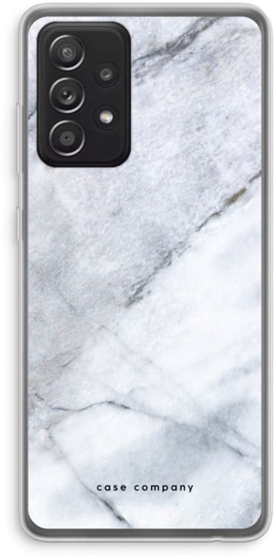 Hoesje geschikt voor Samsung Galaxy A52s 5G hoesje - Witte marmer - Soft Cover Telefoonhoesje - Bescherming aan alle Kanten en Schermrand