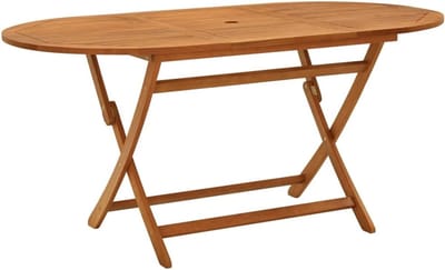 Gartentisch Massivholz - Eettafel Hout - Buiten Dineren - Inklapbaar Weerbestendig - 160x85x75 cm - Bruin