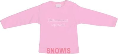 T-shirt "Holland next top model" Roze - Maat 110