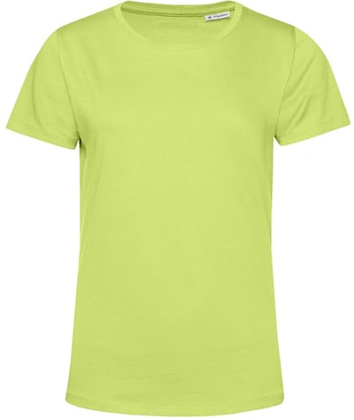 B&C Dames/dames E150 Organic T-Shirt met korte mouwen (Kalk groen)