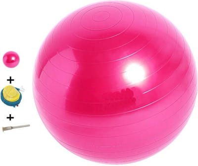 Fitness Bal - Groot - Formaat: 55 cm - Luxe Yoga Bal - Hoge Kwaliteit - Grote Yogabal - Home Fitness Workout - Fitness Bal - Workout Bal - Exclusief Pomp - Yoga Oefeningen Bal - Gymnastiek Bal - Pilates Bal - Zwangerschapsbal - Stevig & Duurzaam