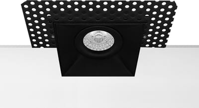 Spot Armatuur GU10 - Pragmi Nivas Pro - GU10 Inbouwspot - Vierkant - Zwart - Aluminium - Trimless - Kantelbaar - 150mm