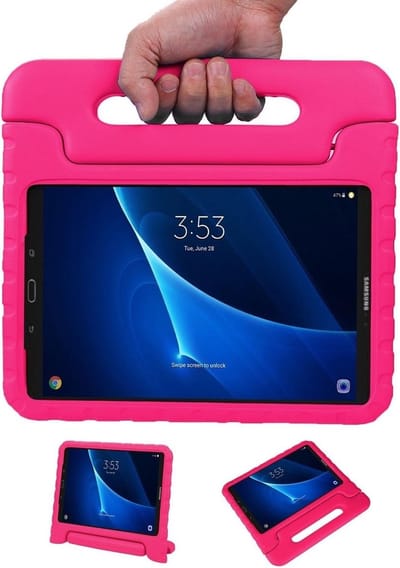 Hoesje - Geschikt voor Samsung Galaxy Tab A 10.1 (2019) - Kinderhoes Shockproof Bumper - Kidsproof Case - Tablethoes - Kinder Hoes Cover - Roze