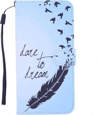 LuxeBass Boekhoesje met print geschikt voor Motorola G9 - Love To Dream gsm hoesje - telefoonhoes - telefoonhoesjes