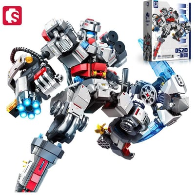 SEMBO BLOCK Gecombineerde Transformatie Mecha Robot Bouwstenen Kits MOC Monteren met Veelzijdige Wapens Blokken Speelgoed Jongens Verjaardagen no box