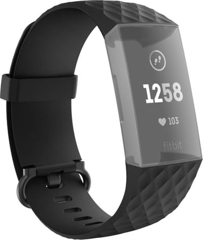 Hama Polsband Voor Fitbit Charge 3/4 Vervangend Horlogebandje Universeel Zw.