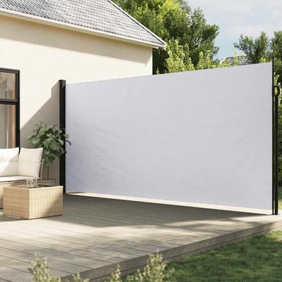 vidaXL - Windscherm - uittrekbaar - 200x300 - cm - wit