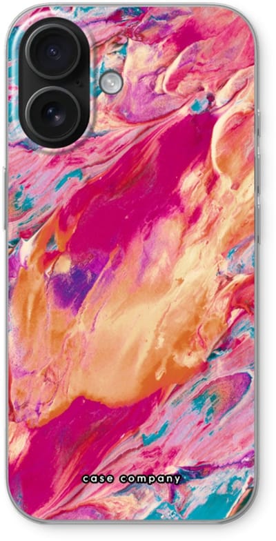 Case Company® - Hoesje geschikt voor iPhone 16 hoesje - Pastel Echoes - Soft Cover Telefoonhoesje - Bescherming aan alle Kanten en Schermrand