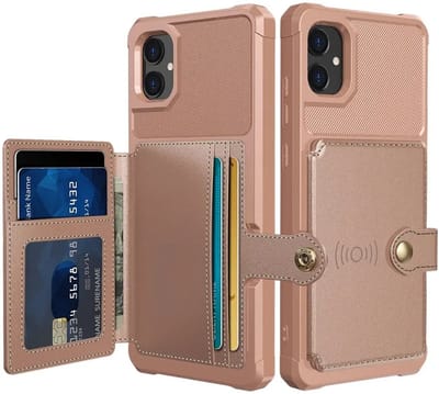 Portemonnee Hoesje Geschikt voor Samsung Galaxy A05 - Back Cover met Pasjeshouder - Telefoonhoesje voor Pinpas - Kaarthouder op Achterkant - Case met Magneet voor Auto Houder Roze