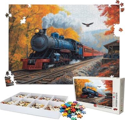 Houten Puzzel - Legpuzzel Volwassenen - Ontspanning en Decoratie - Precisie Gesneden Stukjes - 87x57 cm - Kleurrijk