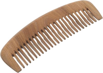 Houten Kam - Ontwarrende Kam Hoofdhuidkam - Haar Ontklitten - Handgemaakt Natuurlijk Hout - 16 x 5.3 cm - Khaki