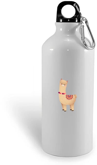 Hacebo® - Lama waterfles - Alpaca - Dieren liefhebbers - Dierentuin - kameelachtigen - zoogdieren - water fles - 400ML