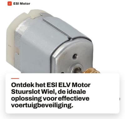 Dailygoods - ESl Motor Stuurslot Wiel - Anti-diefstal - Hoogwaardige vervanging - Standaard - Elektrische motor - Veiligheid voor uw voertuig - Ge...