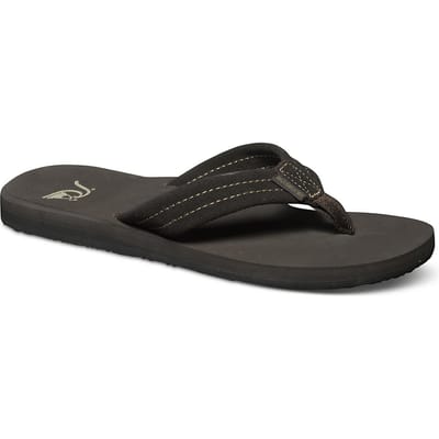 Quiksilver Carver Suede Heren Slippers - Brown - Maat 43