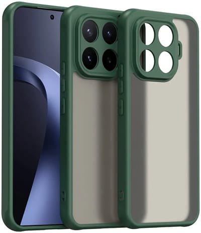 Hoesje geschikt voor Xiaomi 17T Pro - Phonesta AirFrost Semi-Transparante Back Cover - Mat Groen