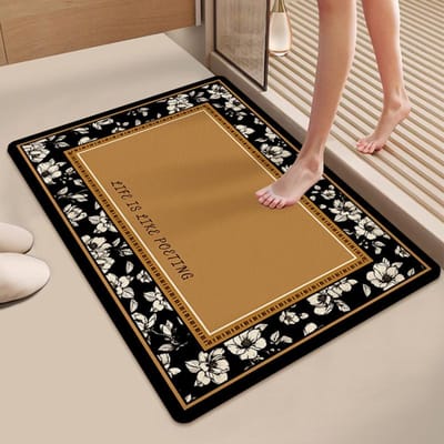 Toiletdeur Antislipmat Deurmat Toilet Geavanceerd Retro Badkamervloermat Absorberend Diatomeeënaarde Kussen 40 * 60CM